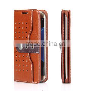 Faddist West Jean Series PU Leather Wallet Case With Card Slot for S7edge Flip Holder Leather Cover With Buckle For S7edge photo-3