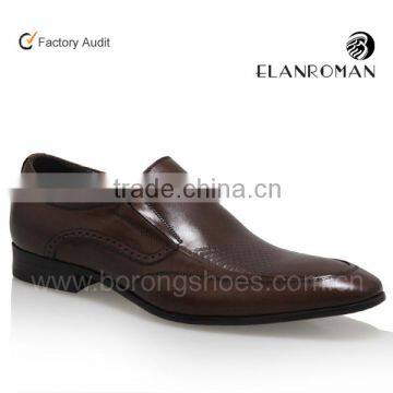 pointed toe leather men shoe