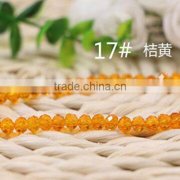 Orange 2mm to 12mm 64 Colors Stocks Wholesales Factory Price Loose Crystal Facted Roundelles Glass Beads for Jewelry Cheapest