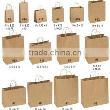 kraft paper shopping bags