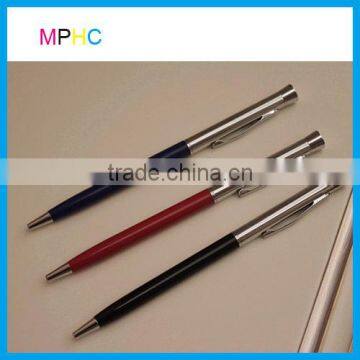 Office and School Use Metal ballpoint Pens Twist Action Ball Pen Slim body