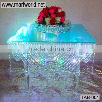 latest led lighting crystal acrylic table for wedding cake stands,acrylic wedding table decoration (TAB-001)                        
                                                Quality Choice