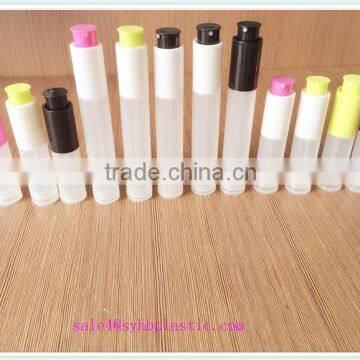 15ml 30ml empty plastic cosmetic packing tube shape perfume bottle pen spray bottle with rotary switch lock