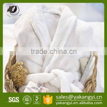 100% Cotton White Terry Fabric Hotel Bathrobe Set