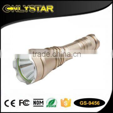 Onlystar GS-9456 portable multifunction aluminum led hand light cre xml t6 bright flashlight lumens