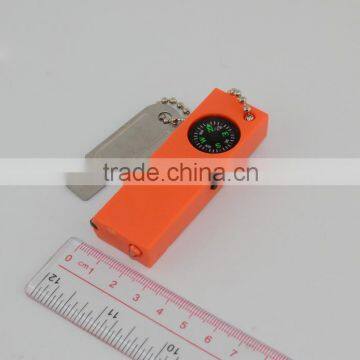 Outdoors Survival Flashlight Flint Fire Starter Scraper Whistle Kits Green Army Outdoor Perfect Partner photo-4