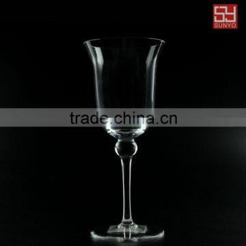 2015 Sodalime leadfree crystal Large bubble stem wine champagne toast glass