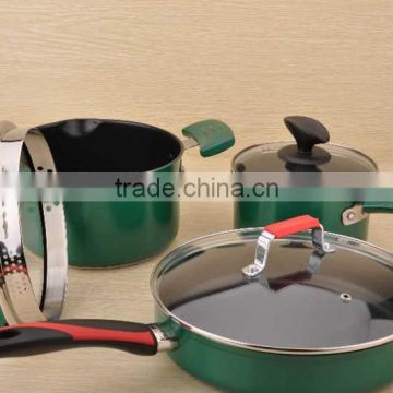 Green aluminium forging saucepot with lid