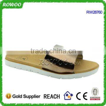 New style Gold indoor pcu slipper for footwear and promotion,light and comforatable