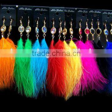 Brithdaystone soft feather earring