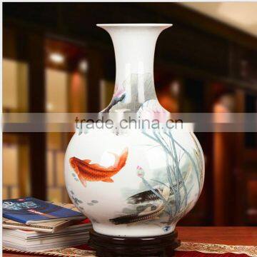2016 Chinese Famille Rose Excellent Quality Ceramic Cream Ceramic Vase Made in Jingdezhen photo-2