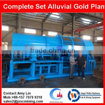 high capacity gold washing plant gold trommel scrubber washer for clay gold