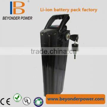 36V 10AH/16AH E-bike sliver fish rechargeable battery pack