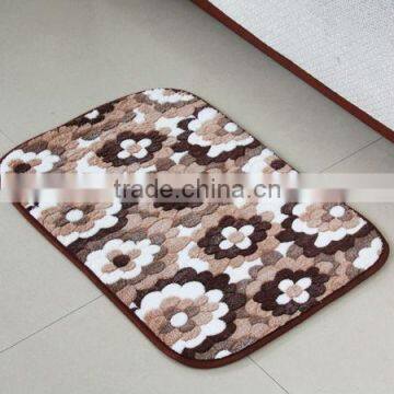 coral fleece floor mat with stripe high quality floor mat