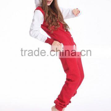 OEM Cheap Girls Hoody Playsuit Adult Fleece Jumpsuit Autumn Oneise