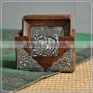 Handmade natural wood cup mat customized design