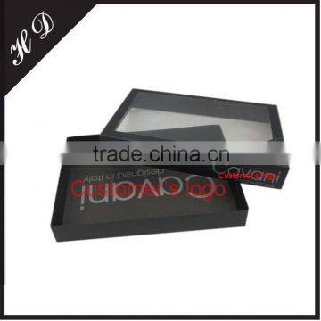 Black Shirt Packaging Box With Clear PVC Window