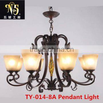 American Style Classic Iron Art Wall/Pendant Light With Pattered Lampshade For Home/Hotel/Coffee House Decoration
