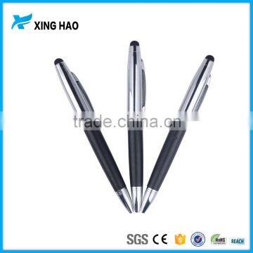 Promotional cheap luxury metal brand ball pen custom logo with rubber grip