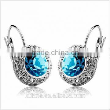 EZ-20 Online Sale Sapphire Zircon Set H65 Brass Based Crystal Star Earrings