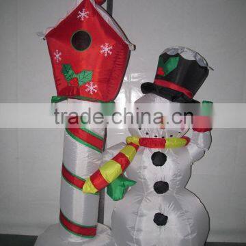 DK-891 Snowman and Cuckoo Inflatable Decor Christmas Ornament 5ft