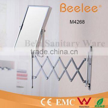 Rectangle Brass Chromed Foldable Wall Mirror