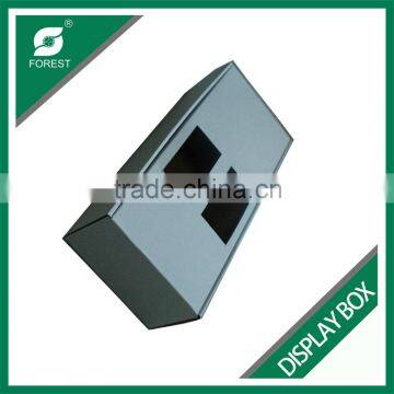 PLAIN WHITE CORRUGATED DISPLAY BOXES TWO BOTTLES VODKA WINE PACKING CARRIERS WITH PLASTIC HANDLE photo-5