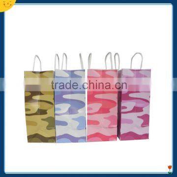 camouflage series art paper gift bag for packing