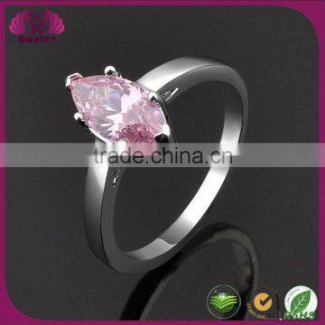 2015 Fashion Pink Stone Ring Semi Mount Ring Setting Oval