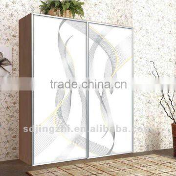 modern melamine mdf board slide door for wardrobe