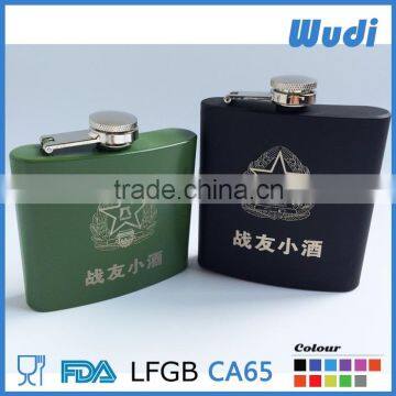 spray paint hip flask with different colors and logos HF451