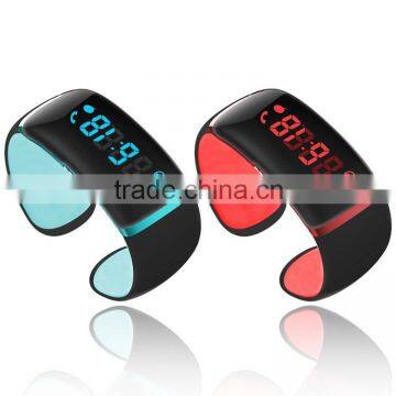Flashing LED light smart bracelet, new model smart wristband with stock, bluetooth bracelet with customize logo for big orders