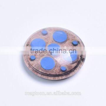 custom tourist souvenir round glass magnet for refrigerator