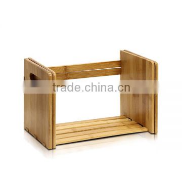 2014 hot selling adjustable eco-friendly bamboo book end/book stand/book holder