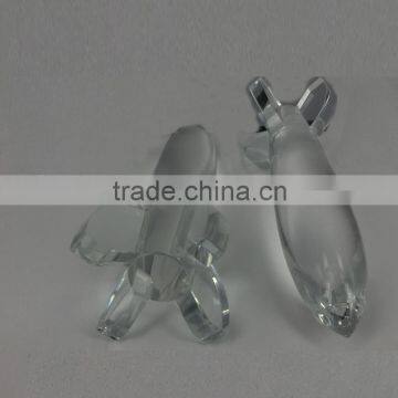 Customized k9 optical glass rocket crystal model