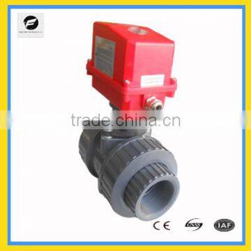 CTF series electric actuator ball valve UPVC for water treament,industrial water treatment project