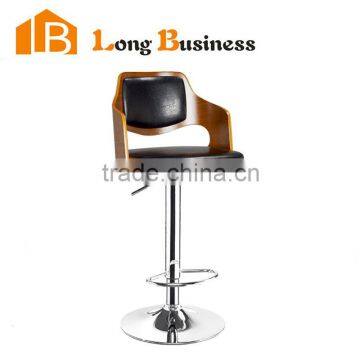 LB-5015 Dining room furniture swivel PU cushion bentwood bar stool