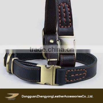 adjustable leather pet collar, Italian leather collar for dog, fashion pet collar