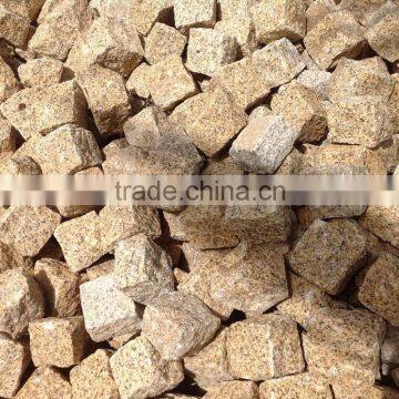 Vietnam Yellow Granite Cobble Stone Handmade