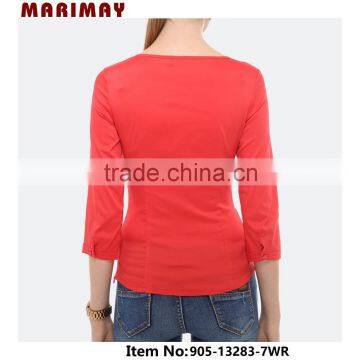 2015 New Images of Ladies Casual Tops Lace Casual Shirt photo-2