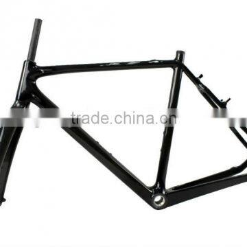 Lightcarbon NEW designed carbon cyclocross disc frame bsa/bb30 AG038 for cross country Thru-axle or QR