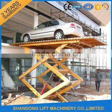 Electric In-ground stationary scissor lift elevator