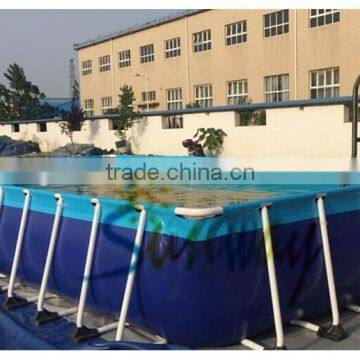 Metal Frame Square Blue Inflatable Swimming Pool, Inflatable Water Pool, Plastic Swimming Pool photo-6