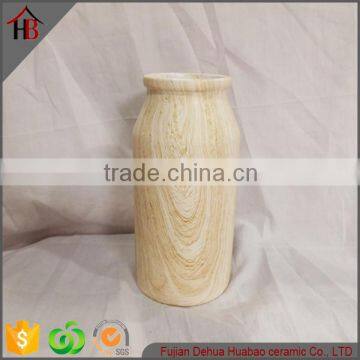 ceramic glaze wooden finish vase flower