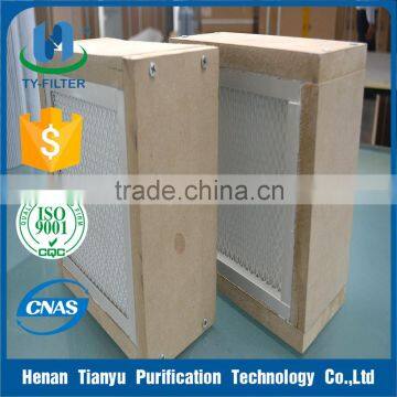 High efficiency wooden compressed air filter