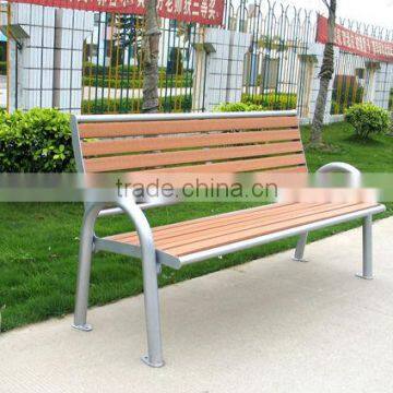 Waterproof wood plastic composite outdoor bench with backrest