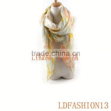 Fashion Women Long Print Soft Cotton Scarf Wrap Ladies Shawl Large flower stole scarf