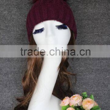 stock order cheap wholsale alibaba unisex ladies males stripped raccoon fur balls beanie hat