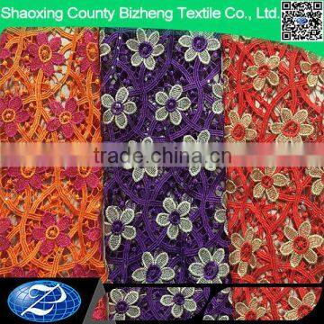 Wholesale african cord lace fabric 5 yard for clothing