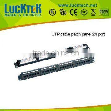 19'' utp cat5e 24 ports patch panel